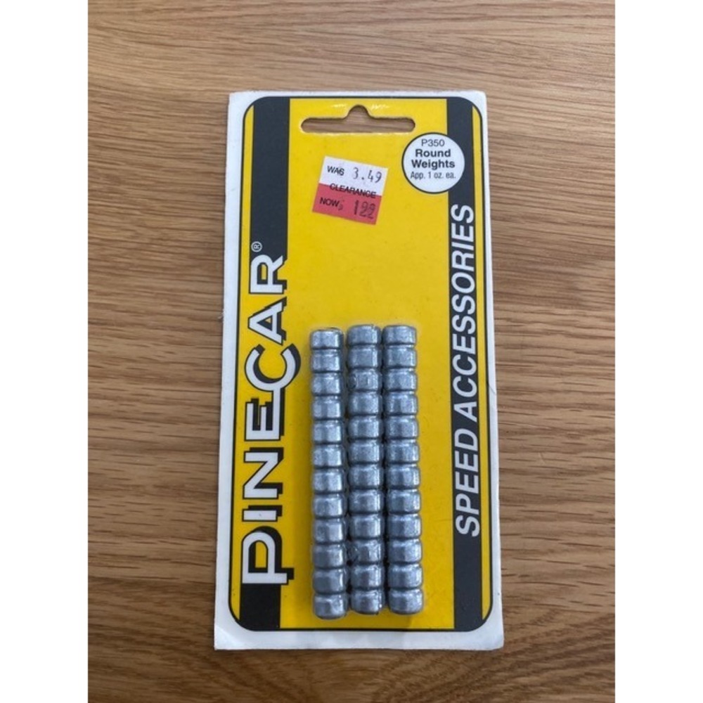 PineCar P350 Round Weights Pinewood Derby 3/8in Silver NEW NOS 1996 Speed Parts